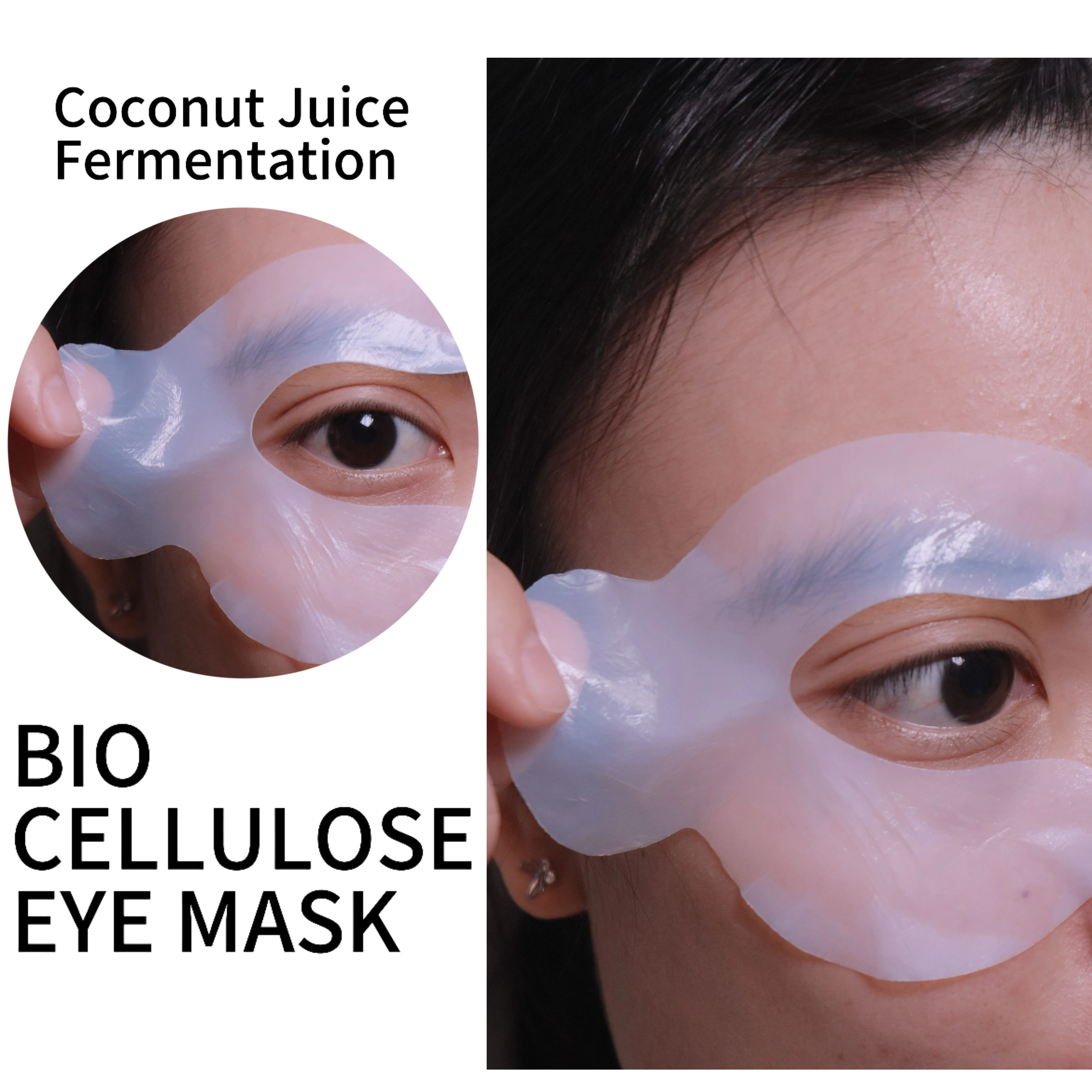 Reduce Dark Circles and Enhance Skin Firmness Bio Cellulose Coconut Dry Eye Mask