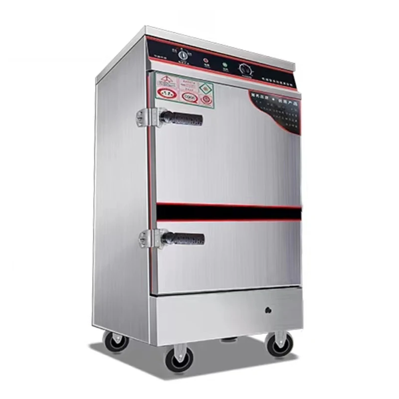 8 Trays Large Capacity Food Bun Steaming Industrial Gas Electric Rice Steamer Cabinet