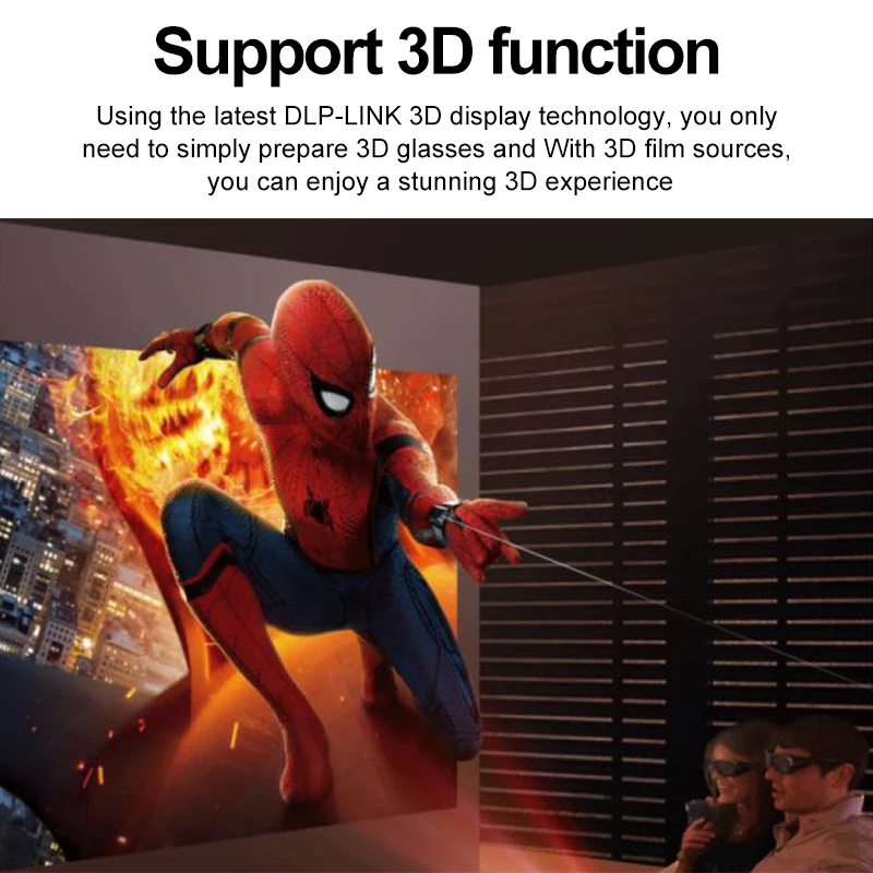 4K проекторы для домашнего кинотеатра smart TV DLP Высококачественный большой экран дисплей 1080P поддерживаемый ЖК домашний кинотеатр светодиодный