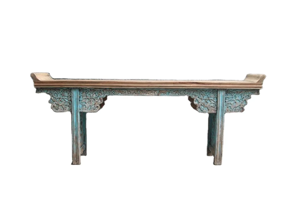 popular selling  shabby chic solid wood alter table antique hand carved  table