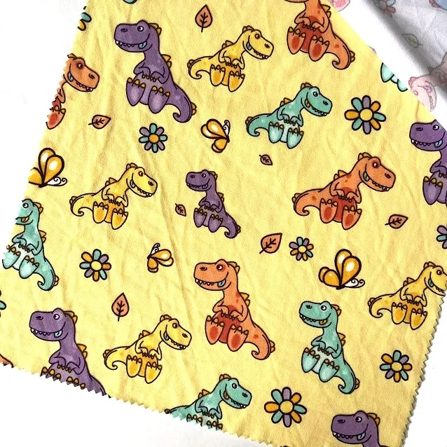 Brushed Printing DTY 2 SIDE BRUSHED Fashion Printed Dress Fabric Sleepwear Soft Plain customized Fabrics