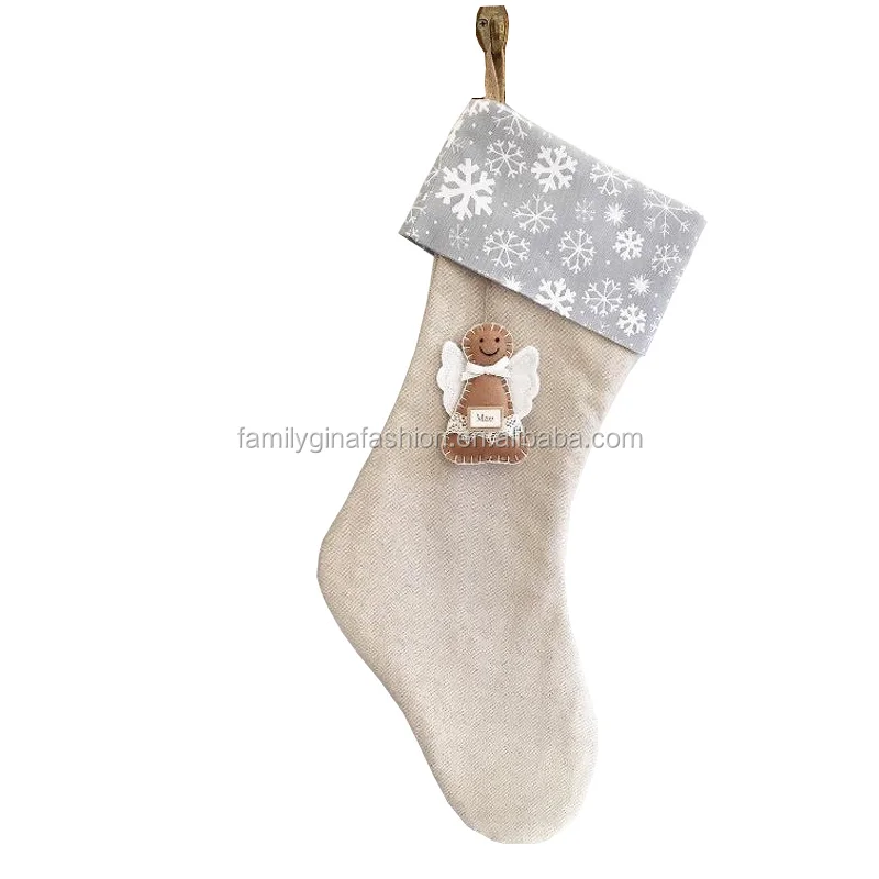 Wholesale Monogrammed Christmas Decoration Natural Christmas Pet Stockings
