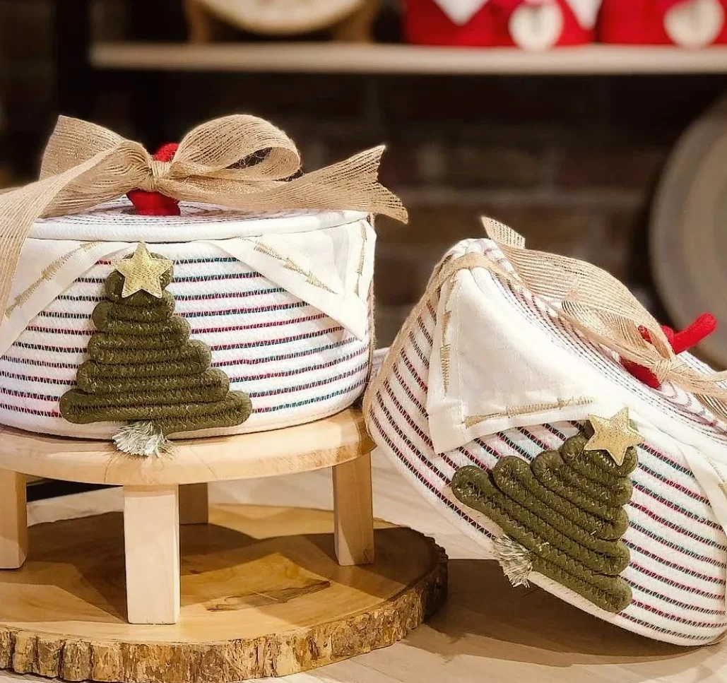 Christmas Storage Baskets Collapsible Storage Bins with Lids, Merry Christmas Storage  Baskets for Organizing