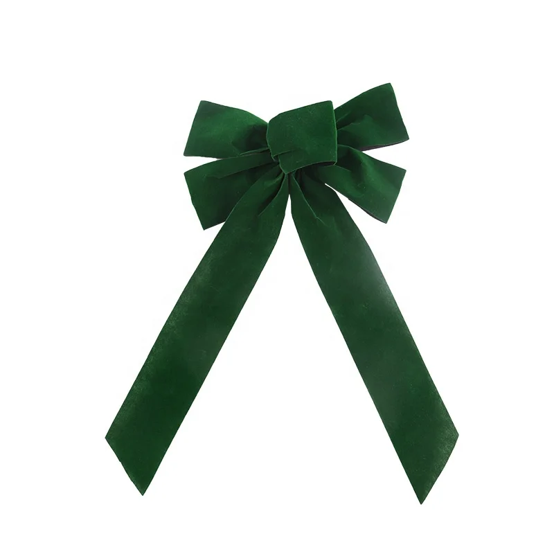 New Design Pre-tied DIY Gift Wrapping Ribbon Bow Large Bow Red Velvet Ornament Christmas Scene Christmas Ribbon Bow