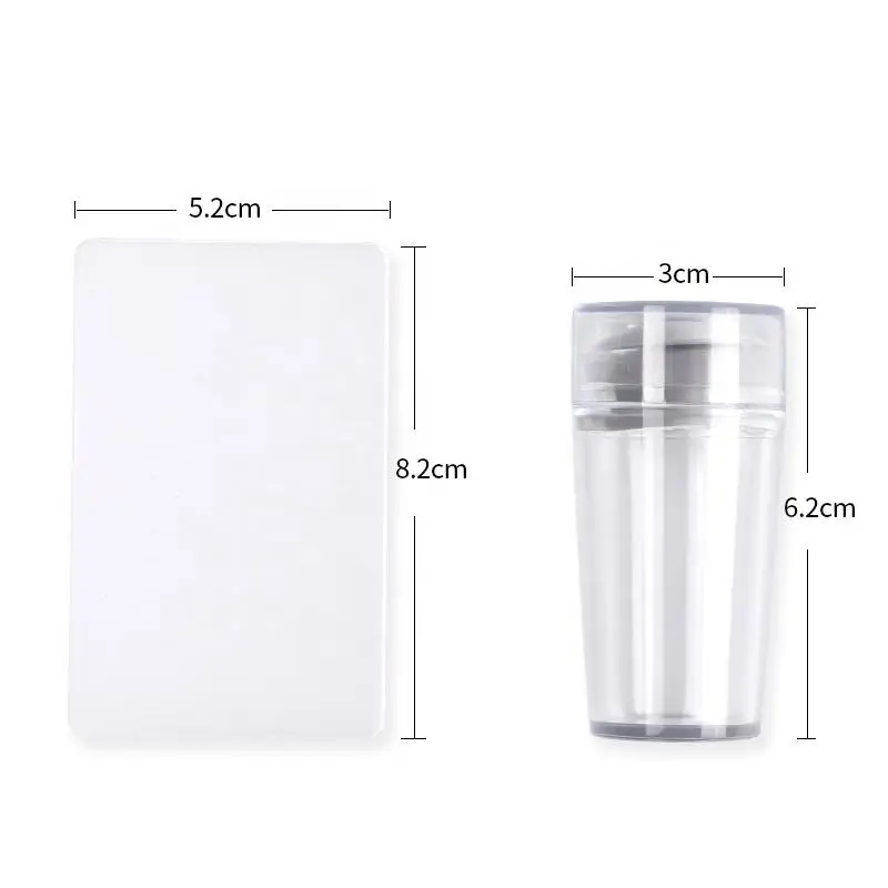 Silicone Color French Nail Art Stamping Kit Everything For Manicure Plate Stamp Polish Stencil Template Seal Stamper Scraper