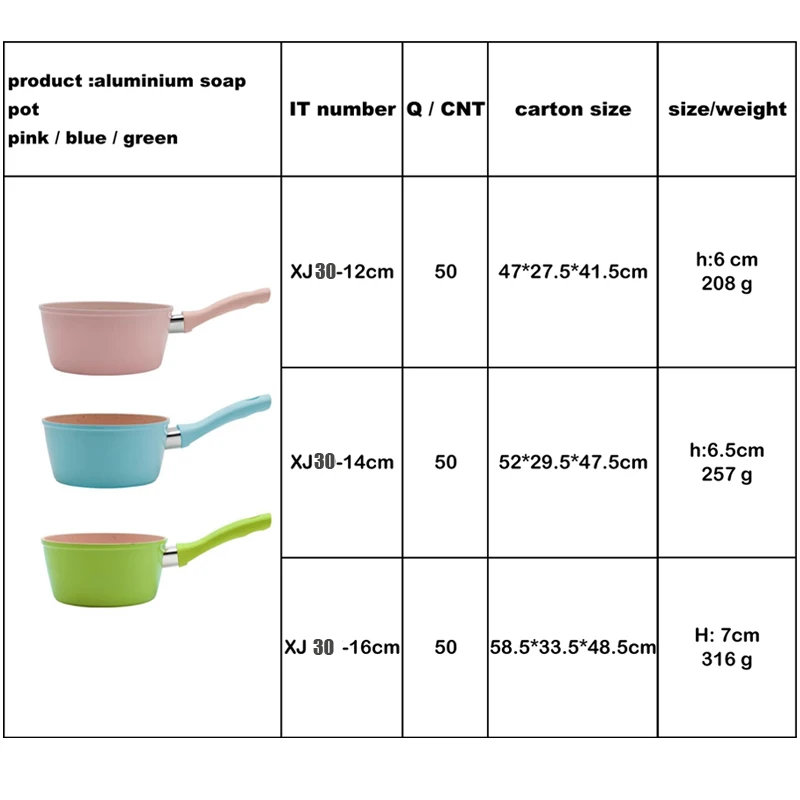 Korean non stick milk soup pot and pan for breakfast noodle porridge cooking nonstick soup pot with handle
