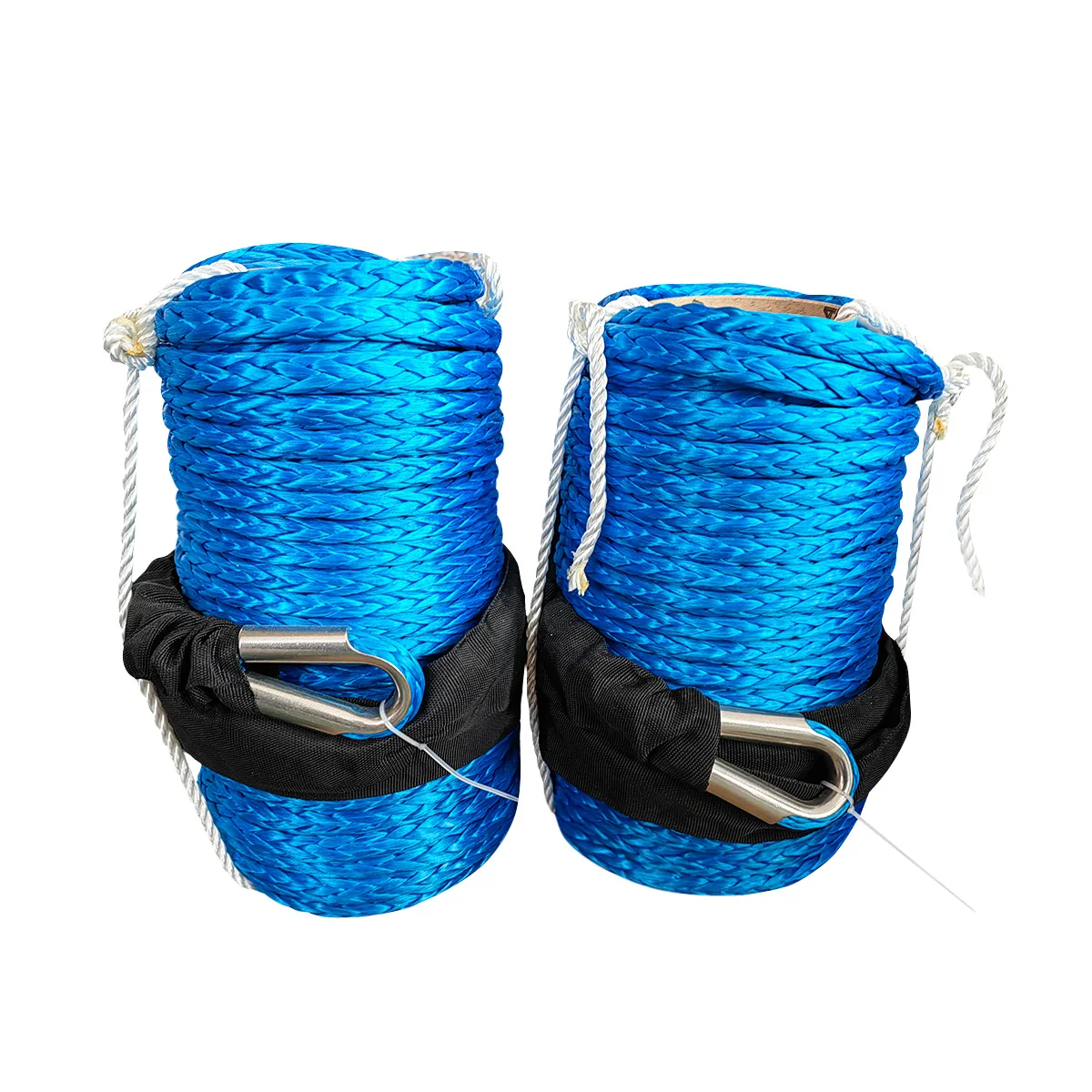 3/8 inch 10mm synthetic winch rope tow cable with hook for atv utv tracks