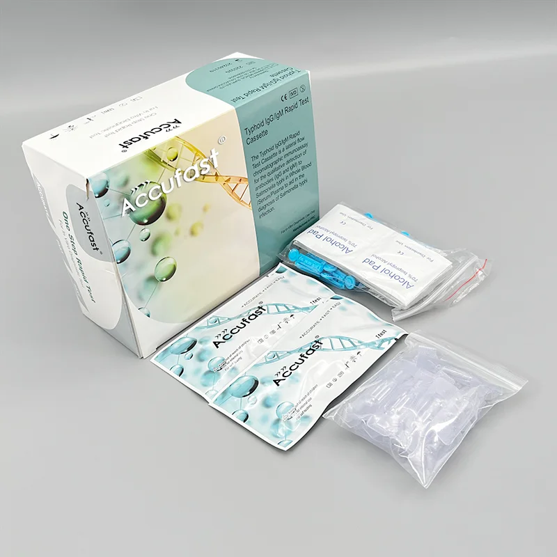 Factory  One Step Diagnostic Typhoid IgG IgM Blood Rapid Test Kit Typhoid Tests