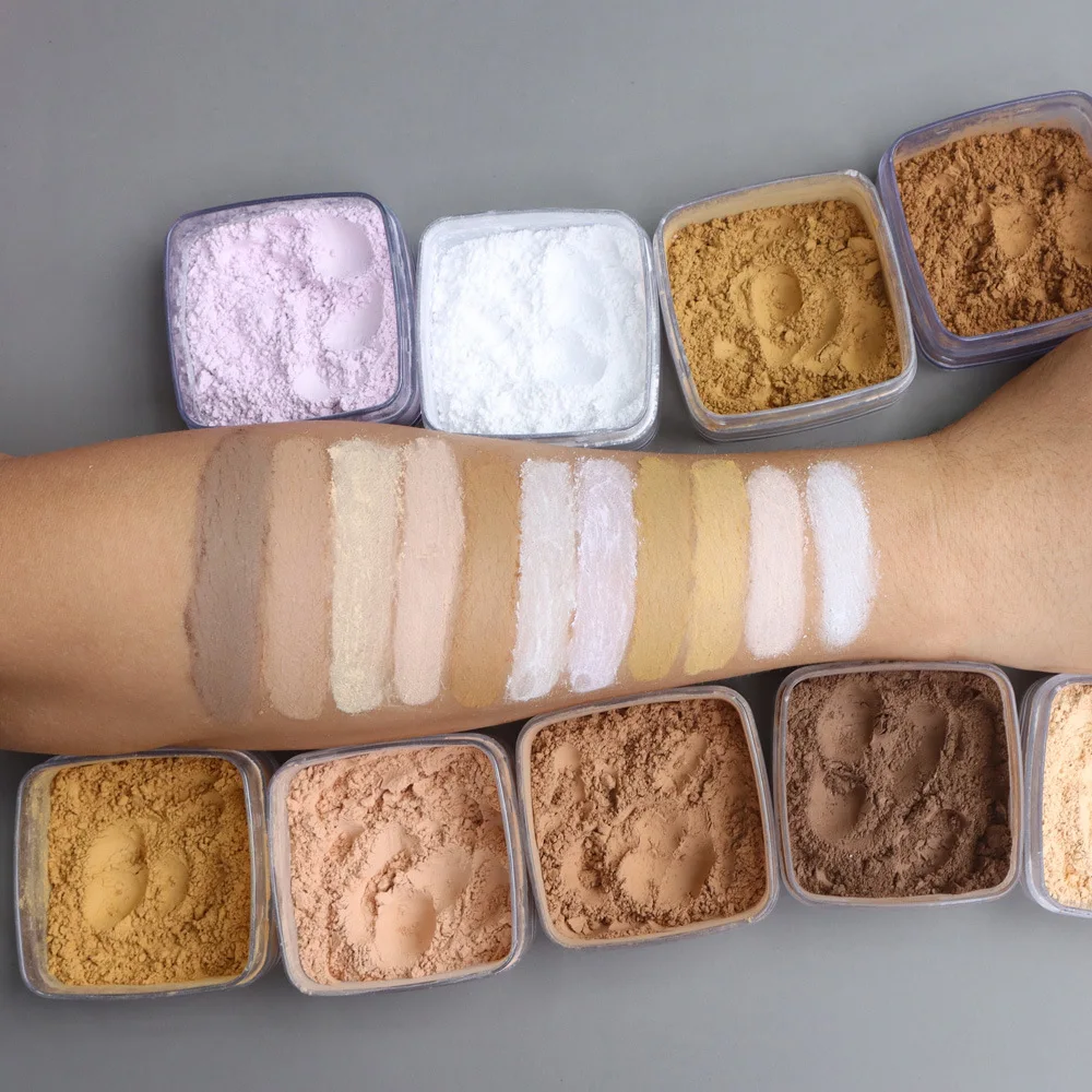 Private Label Vegan Banana Powder Oil Control Custom Makeup Powder Matte Shimmer Waterproof Translucent Loose Setting Powder