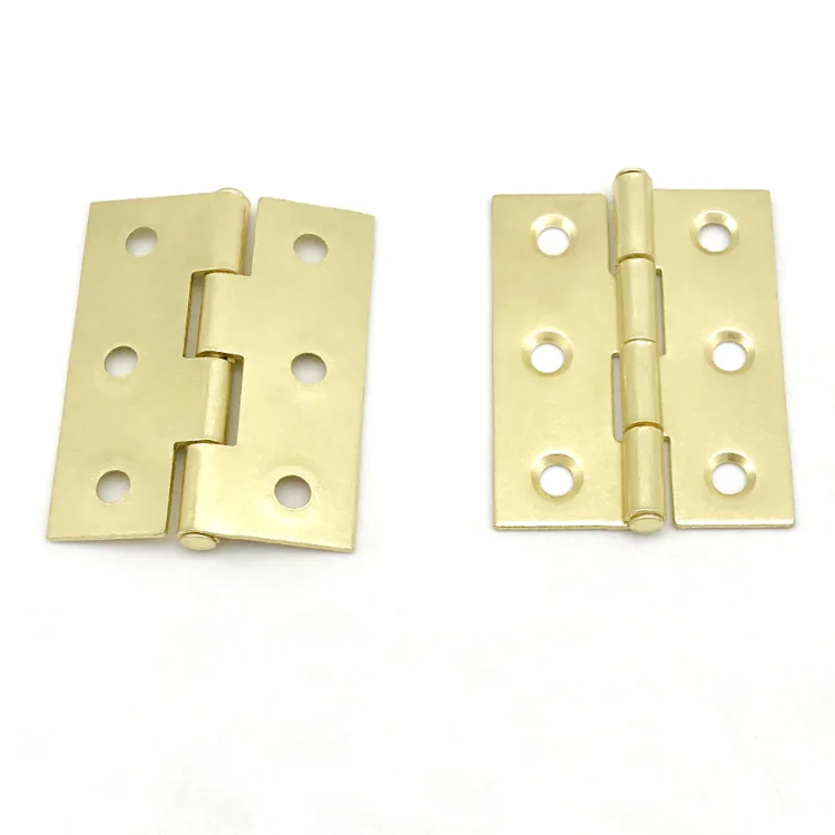 small 2 inch golden finished iron hinges  Best selling Furniture Brass fixed pin Door Hinges  Industrial metal welding hinge