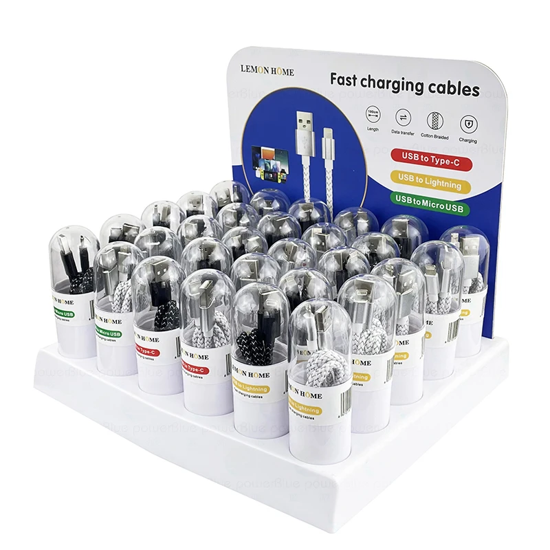 30PCS cell phone data cable Fast charging Cable  USB type c micro lighting cable set for mobile phone