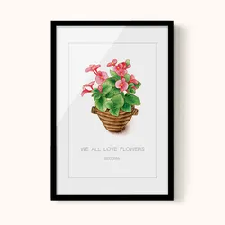 modern flower and plant nursery wall picture art mdf frame decorative painting