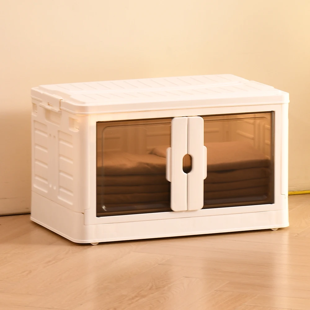 8009 China wholesale oem plastic stackable collapsible baby storage box for living room