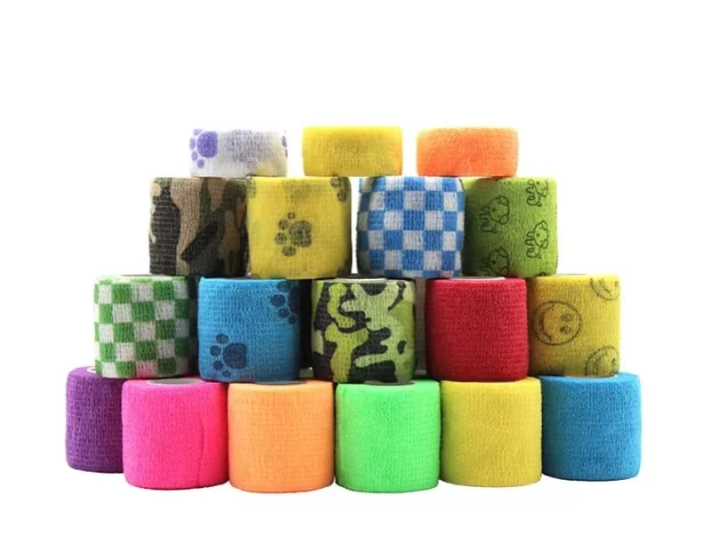 Cohesive Elastic Self Adhesive Tattoo Medical Athletic Bandages Tape for Grip Cover and Sports Handle