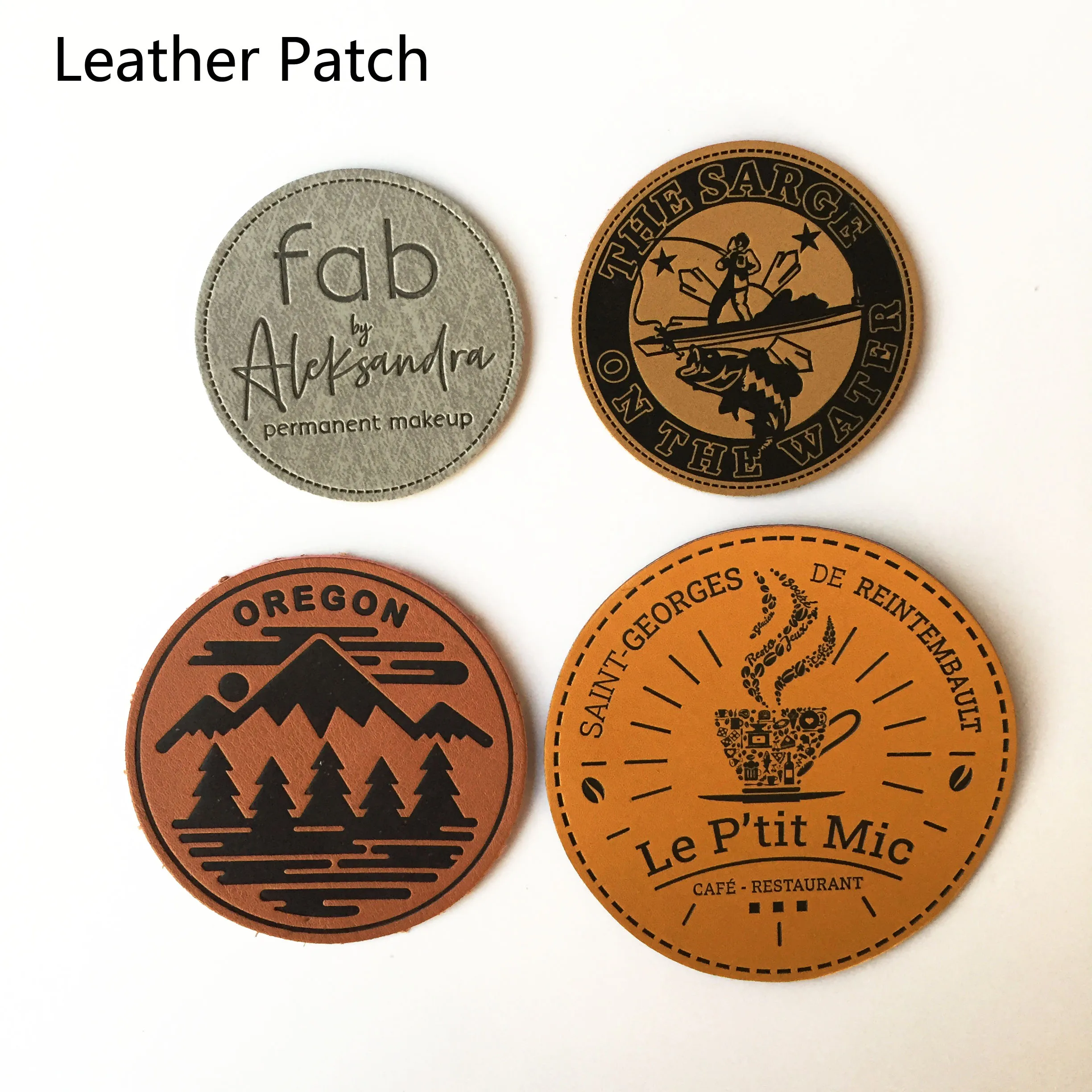Custom Embroidery Woven Leather PVC Patches For Clothing