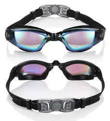 Swim Goggles No Leaking Anti-Fog Nose Clip and Ear Plug for Adult Men Women kids