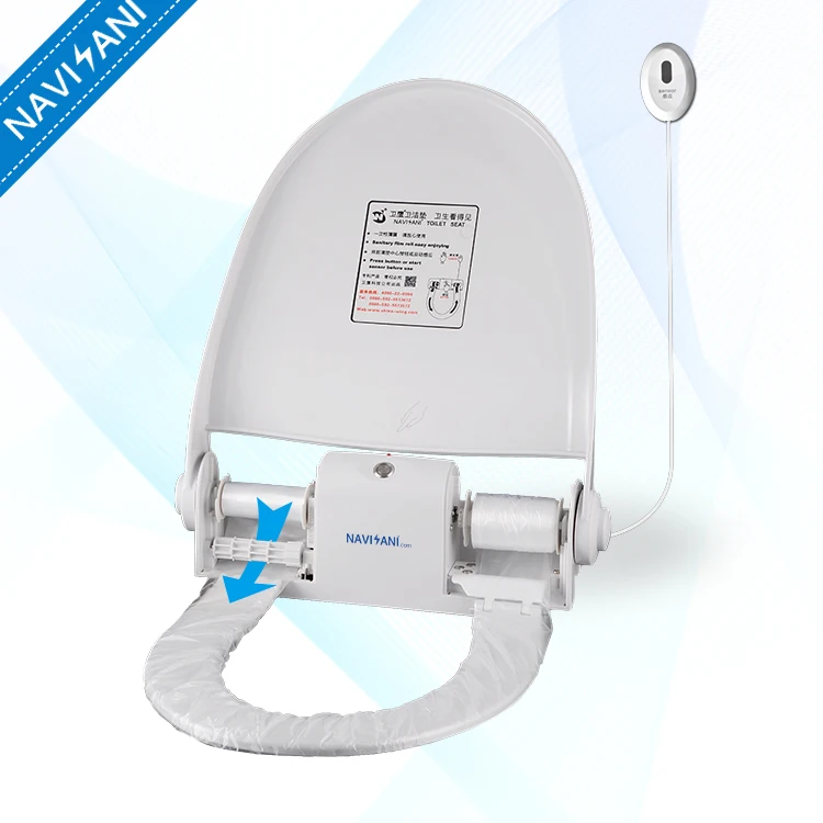 sensor toilet seat with automatic toilet cover changing system