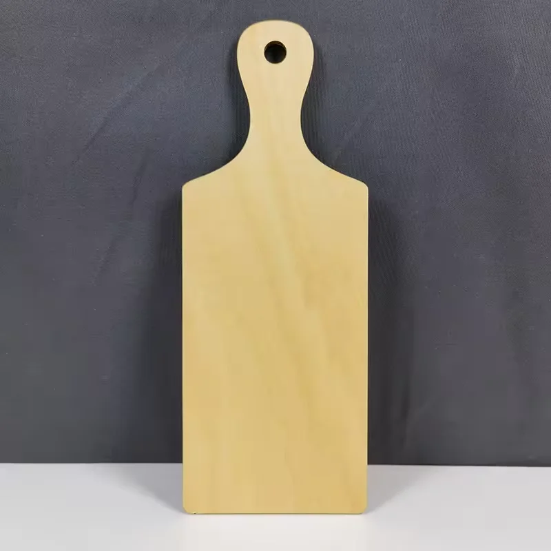Sublimation Wooden Paddle Chopping Board Blank Mini plywood Cutting Board with Handle  DIY Crafts