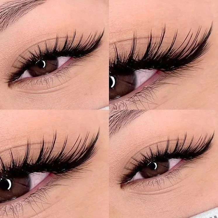 2024 new design foxy winged cat eye angel wing natural silk cateye full lash faux mink fox Fluffy eye lashes with private label