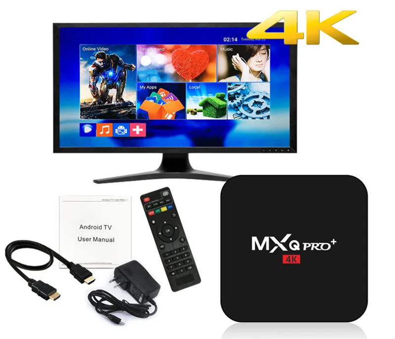 4K декодер Wifi 2,4 ГГц Rk3229 4 Гб Ddr 64 Гб флэш-память Smart Mxqpro 4k Tv Box Mxqtv Box