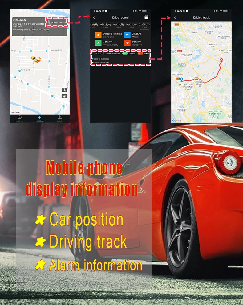 octopus car alarm system remote engine start with 4G smart phone App remote control