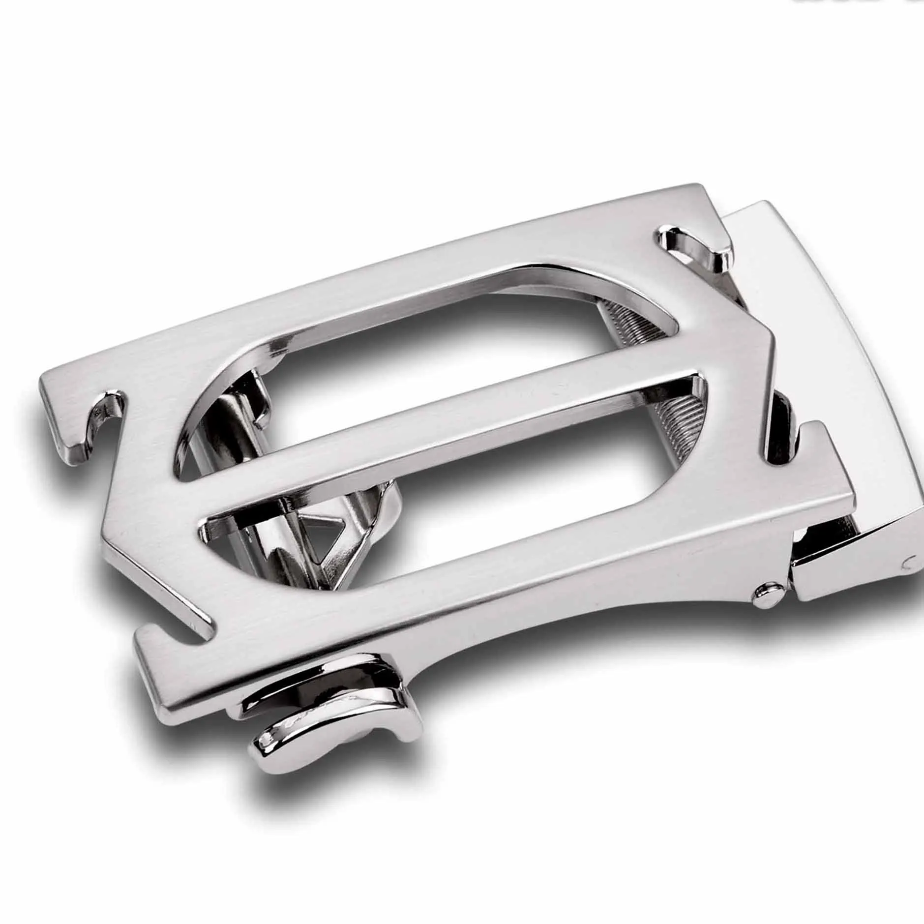 Fashion Style Metal Automatic Buckle With Roller 38mm In Gun Metal Shaking Plated