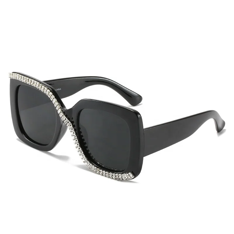 
diamond studded sunglasses oversized eyeglasses rhinestone diamonds bling sun glasses luxury sunglasses for men and women 