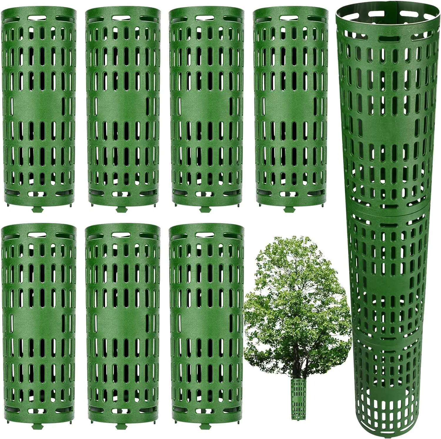 7 Pack Tree Trunk Protector Guard - Heavy Duty Expandable Tree Protectors