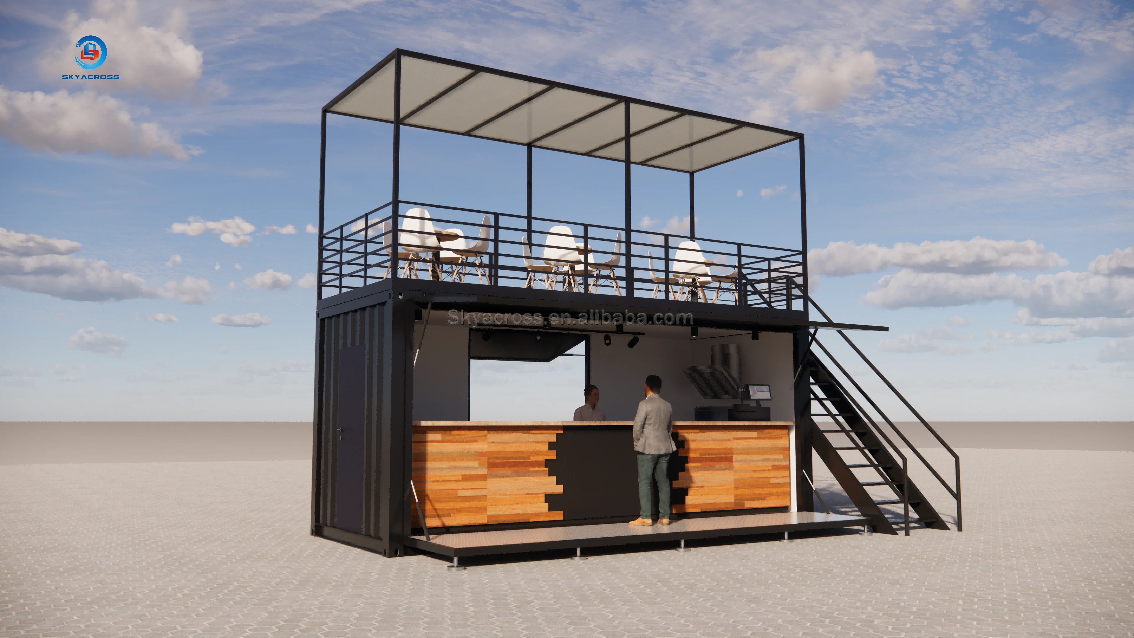 Luxury Shipping Container House Mobile Restaurant/prefab Container Food Bar Coffee/kiosk Shop