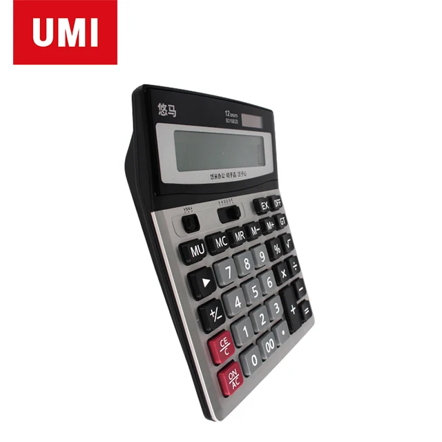 
UMI Multifunction Solar Power 12 Digit Economic Office Currency scientific Calculator 