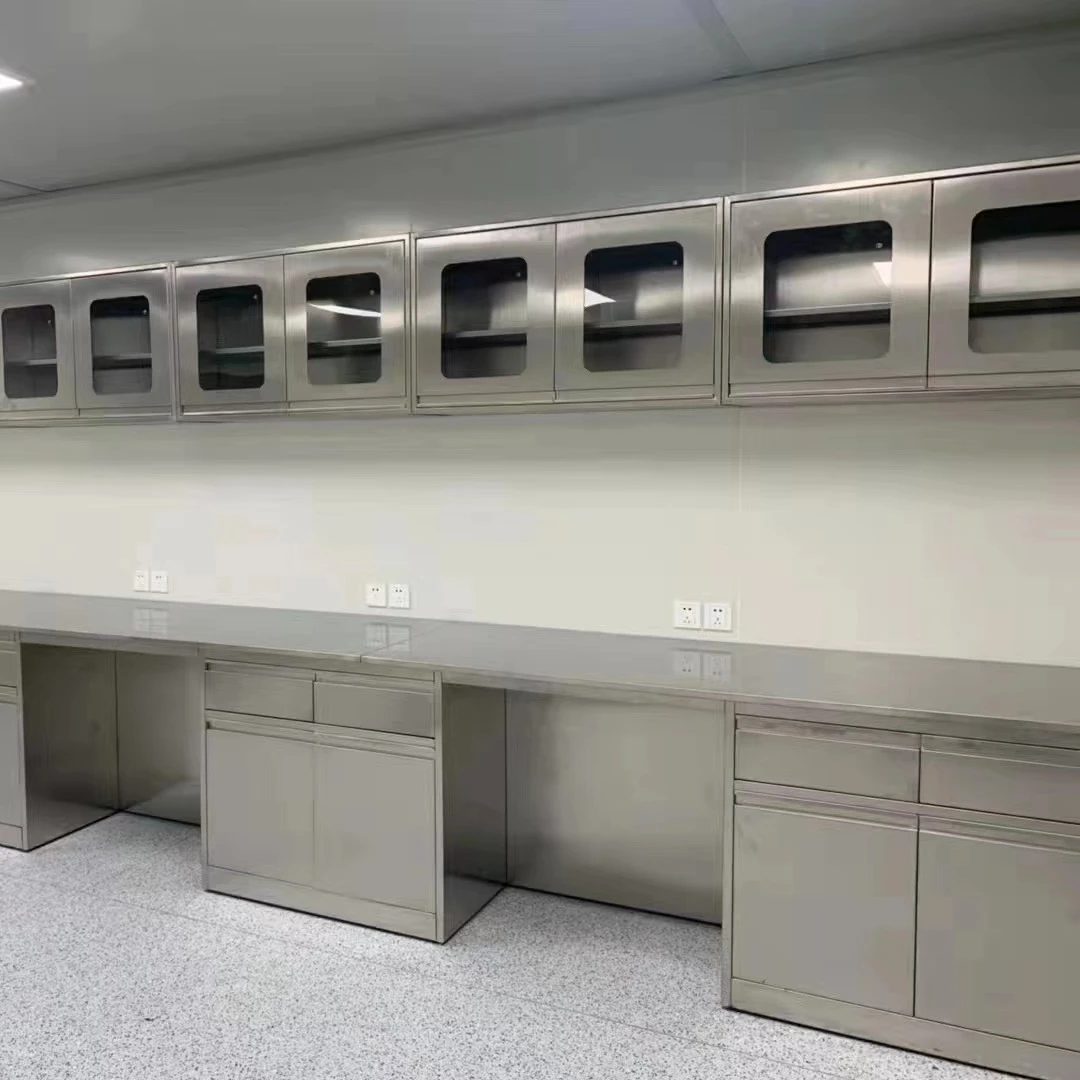 High Quality Laboratory Grade Easy Clean Corrosion Resistant Stainless Steel Work Bench for Hospital School Medicien Lab