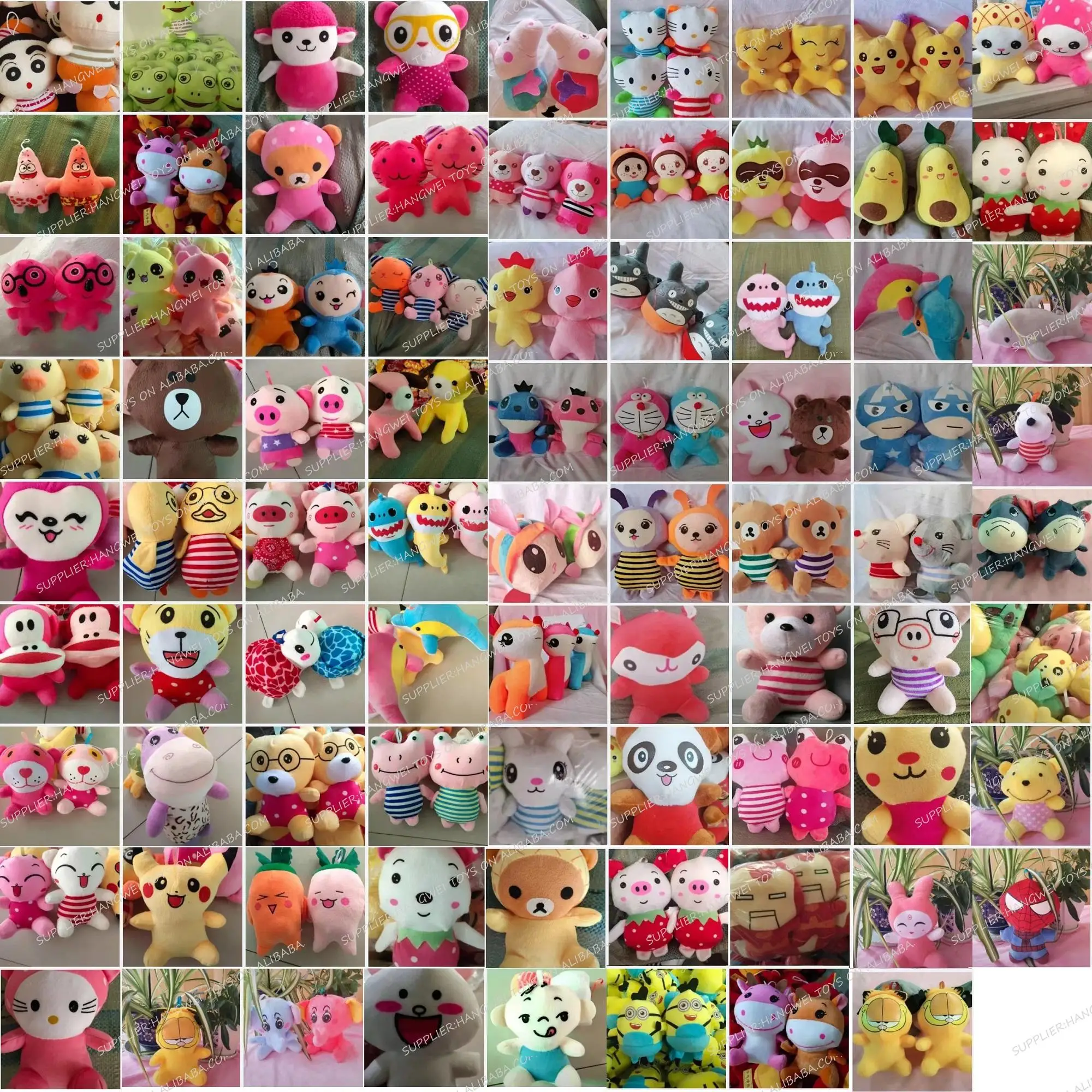 Factory Cheap Promotion Crane Machine 16-20cm Mix Plush Toys,vending Claw Machine Doll,printing Skin Animal Stuffed Plush Toy