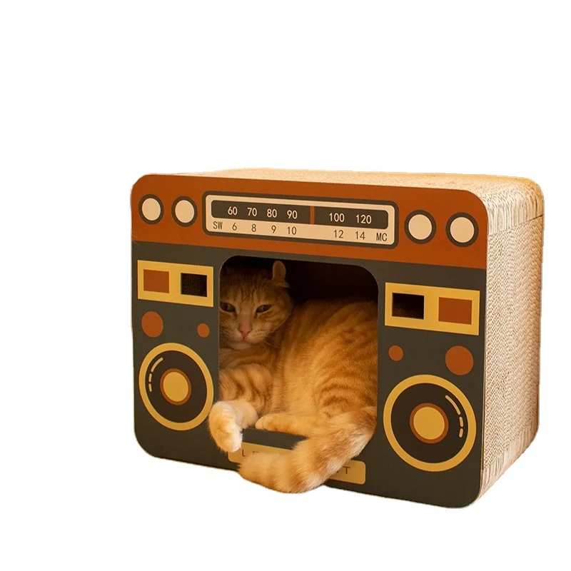 Tv Series Cat Scratching Board Cat Nest One Wear-Resistant Not Fall Off Chips Multi-Function Vertical Pet Toys Supplies