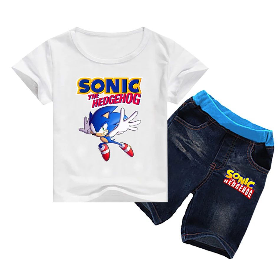 Kids Boy Clothes Boys Cartoon Outfits Baby Girls Summer Tees Suits 2-12 Years Children Clothing T-shirt + Shorts Sets