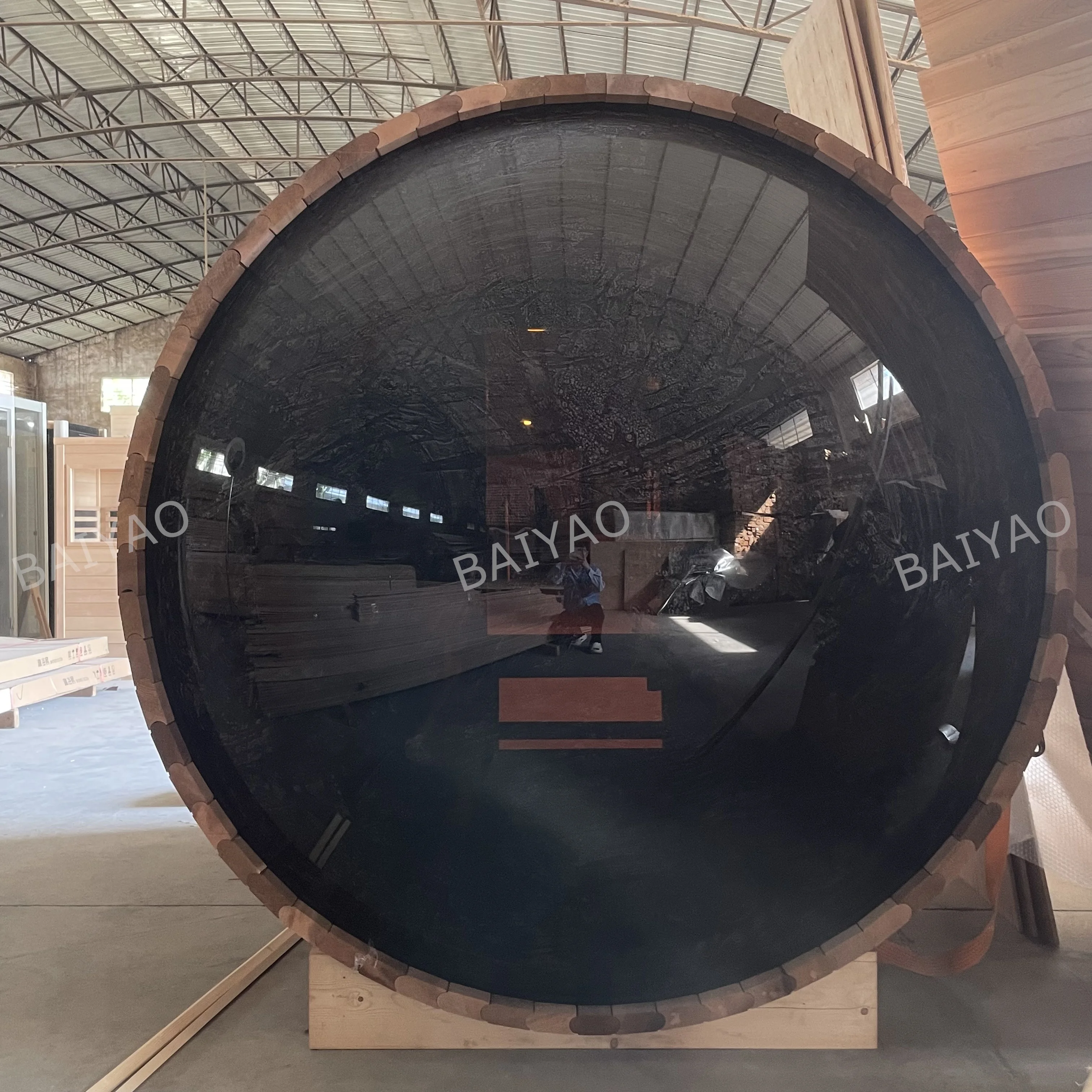 Best Price Guaranteed 4 Persons Sauna With Panoramic Barrel Sauna Room Red Cedar Equipment Customize Voltage Burning Wood