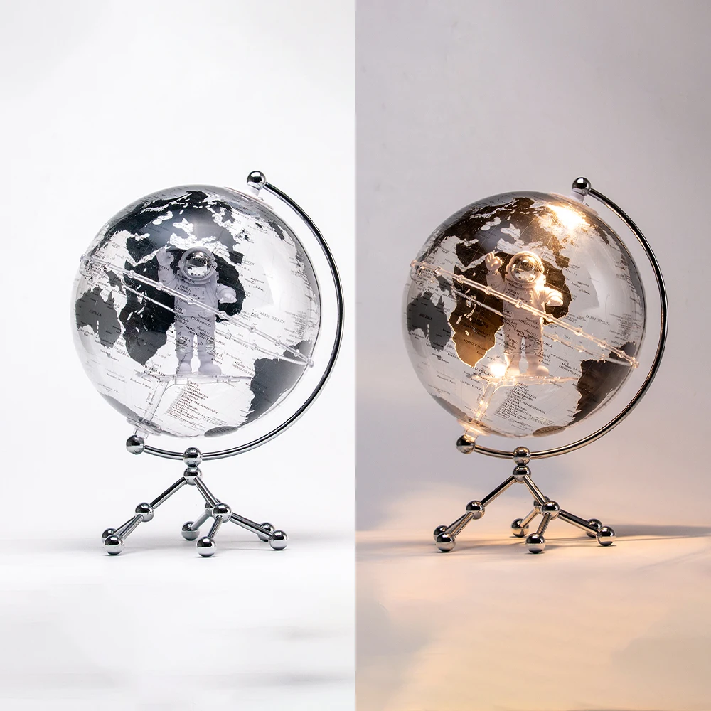 LED World Map Rotating Globe Night Lamp Novelty Light For Home Decoration Earth Globes