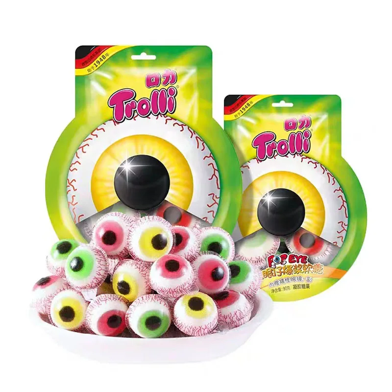 Halal Candy Wholesale Jelly Sweets Eye Ball Shape Gummy Candy Soft Candies