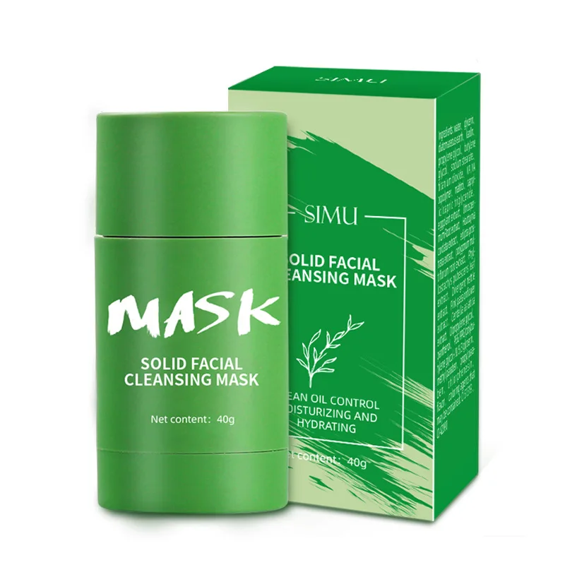 2022 New OEM/ODM Custom Available Private Label Green Tea face Mask Purifying Clay Mask Green Mask Stick Beauty Facial Products