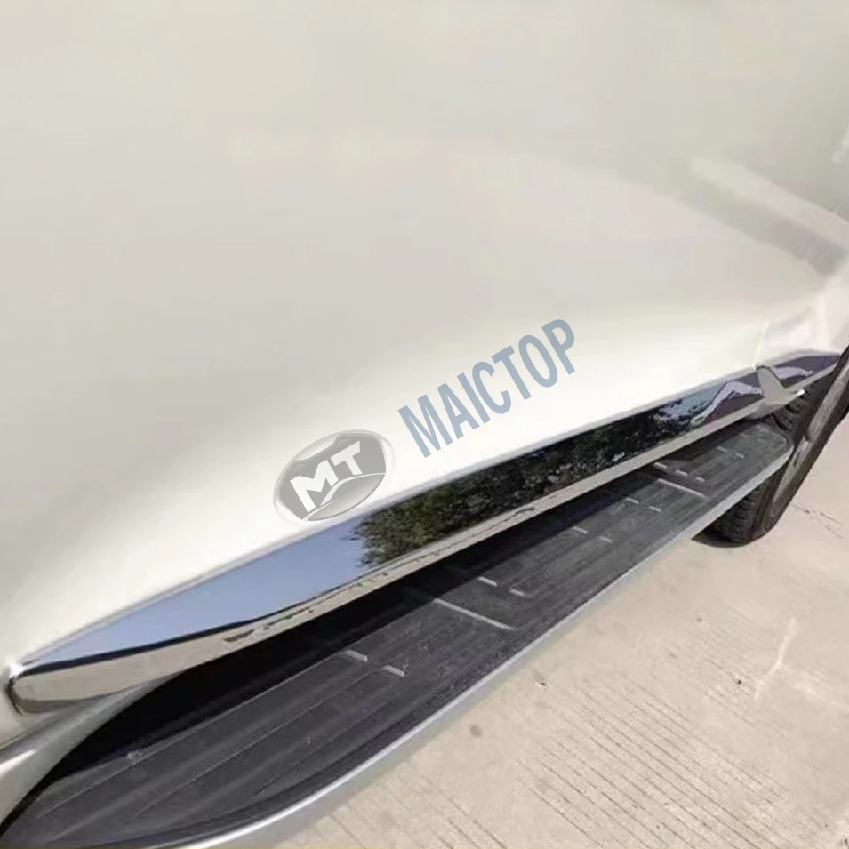 Maictop car accessories side chrome door moulding for land cruiser prado 150 J150 2018 Door Protective Cover