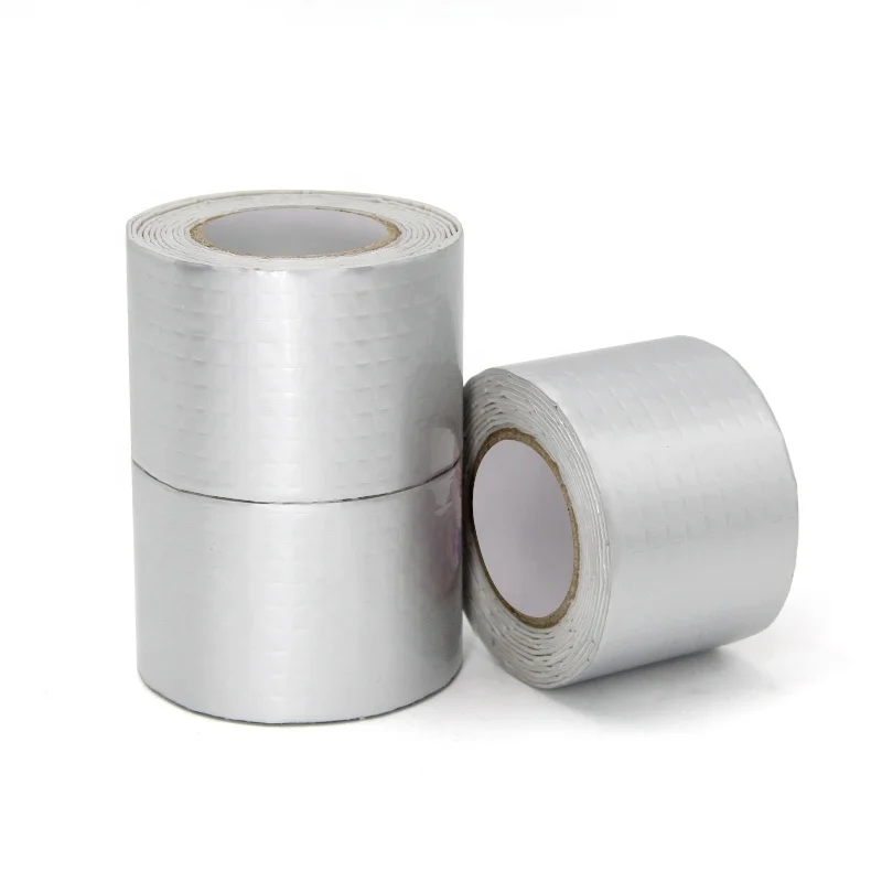Strong Adhesion Aluminum Butyl Tape Waterproof Adhesives Leak Repair Tape for Pipe RV Awning Sail Roof Window Sealing