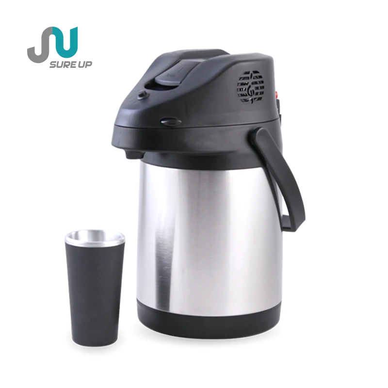 Large Capacity air Pressure Thermos Double Stainless Steel Vacuum Mug Water Pump Pot Jug Flasks Coffee Tea Bottle