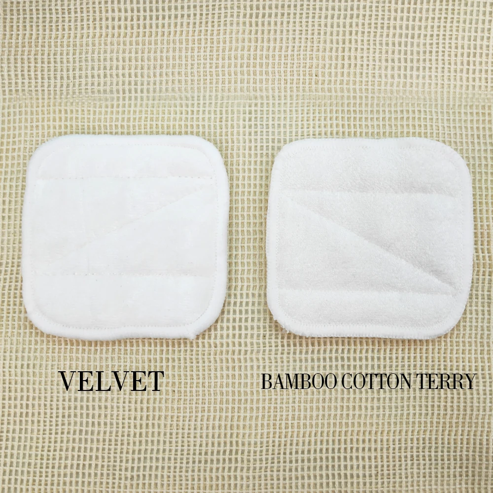 Wall Mounted Cotton Swab Box Makeup Cotton Pad Bamboo 3 Layers Kraft Paper Wholesale Washable Reusable 3layers Velvet Bunld 3pcs