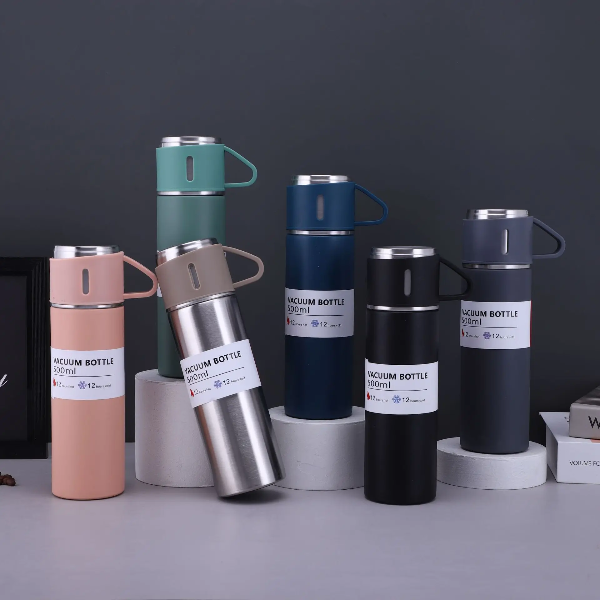 Wholesale Stainless Steel Insulated Cup with Handy Lid Factory Direct Christmas Gift Set of Straight Body Tea Cups