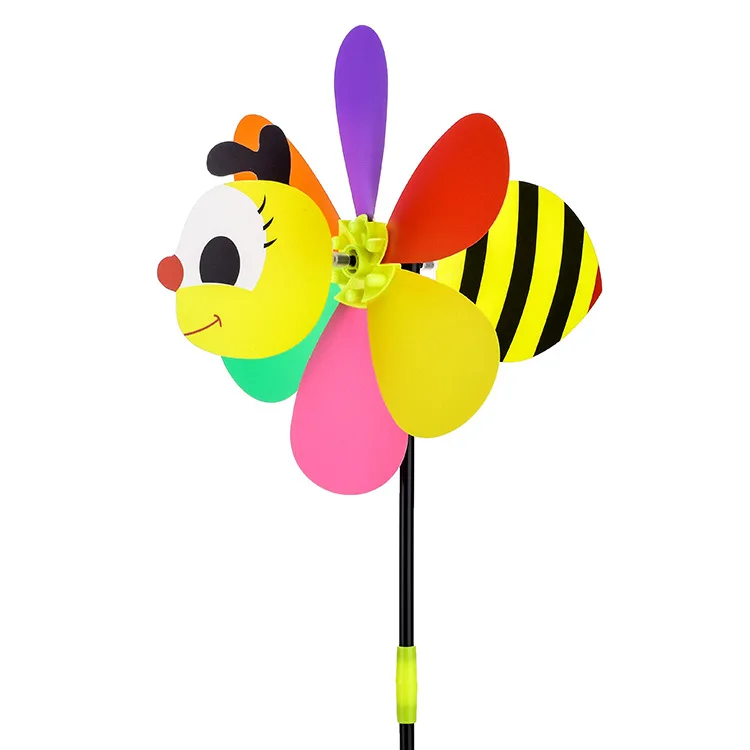 Kids Outdoor Plastic Rainbow Wind Spinner Toy Pinwheels Garden Spinner