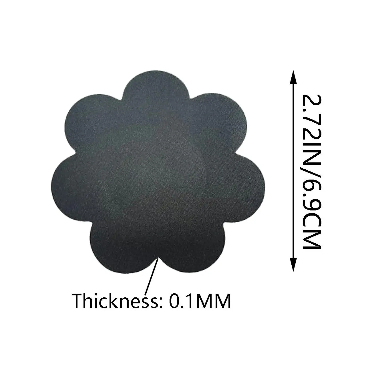 Wholesale Satin Flower Petal Shape Adhesive Bra Nipple Cover In Different Dark Skin Tones Disposable Nipple Pasties for women