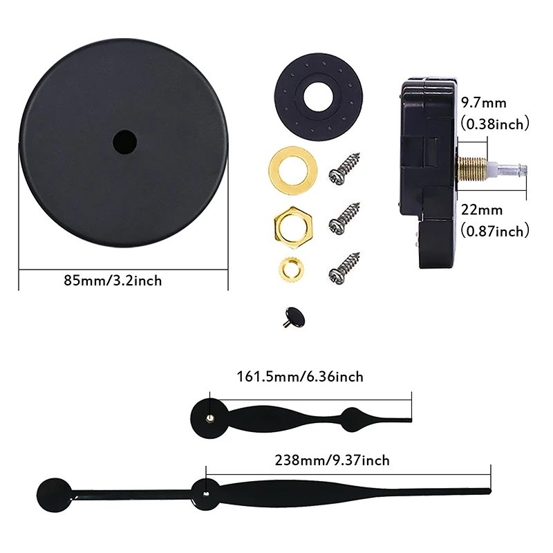 3D Sticker Wall Clock Diy Clock Kits Accessories High Torque Watch Movement Long Large Clock Hands Mechanisms for Home Decor