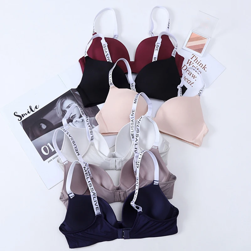 
Women Strap Removable Bra Half Cup Sexy Bralette Underwear Brassiere Lingerie Solid Color Invisible Bra 