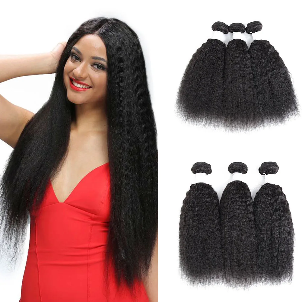 
Kinky Straight Hair Bundles Mongolian Hair Remy Hair Extension 