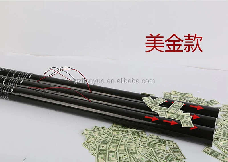 Electric Confetti Tube Cannon Black Need extra Launcher to fire, Flame Resistance Rainbow Filling 80cm 20 feet