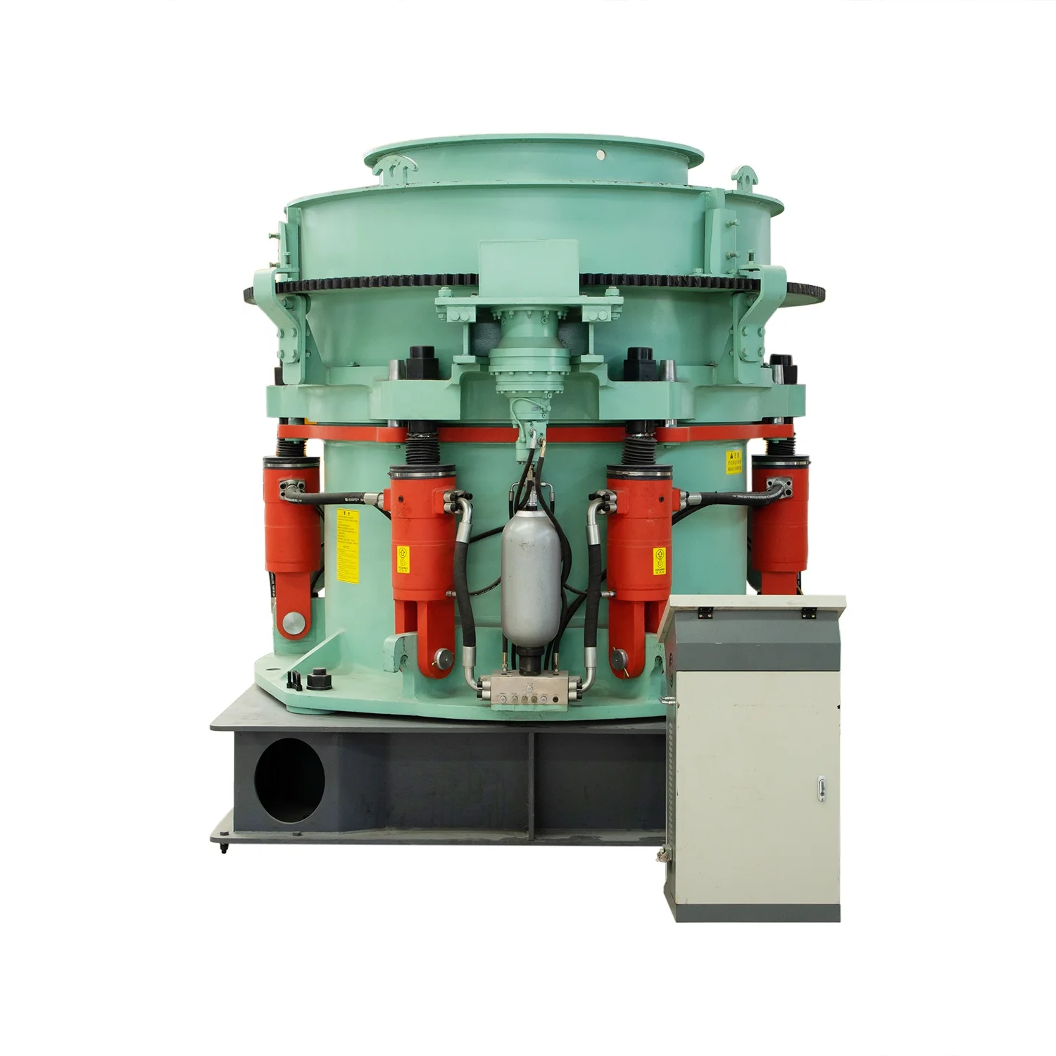 Logo Printed Unique Shape Multi-Cylinder Hydraulic Cone Crusher HPT-300(C) Used in Metallurgy and Other Industries